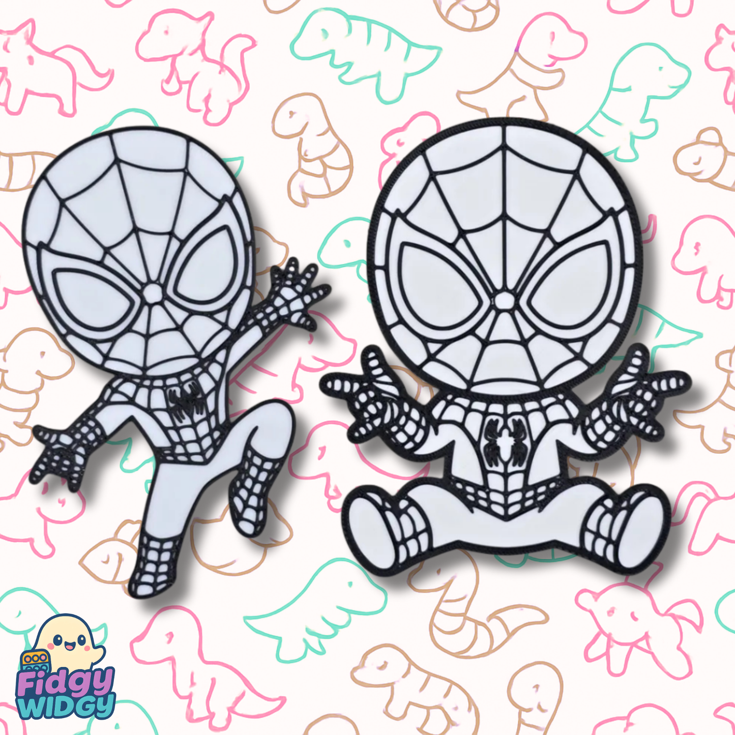 Spider Super Hero Set 1 — 3D Printed Web-Slinger Colouring Panel