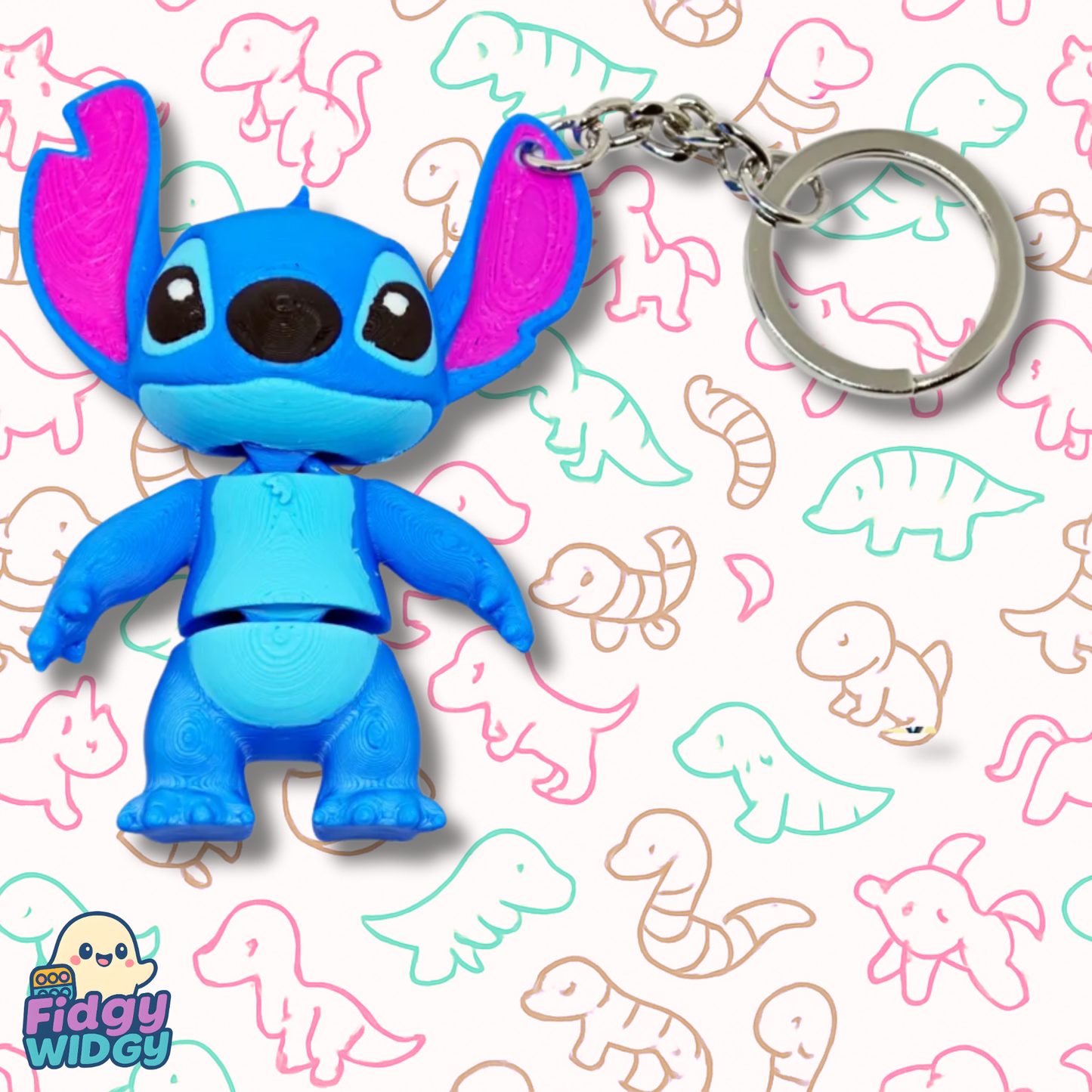 Alien Buddy Keychain — Fully Articulated Mini Flexi Figure