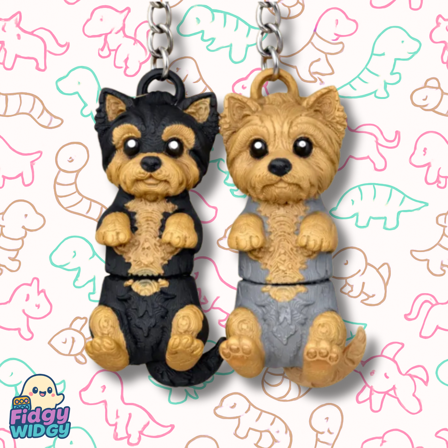 Yorkshire Terrier Keychain — 3D Printed Mini Dog Keychain