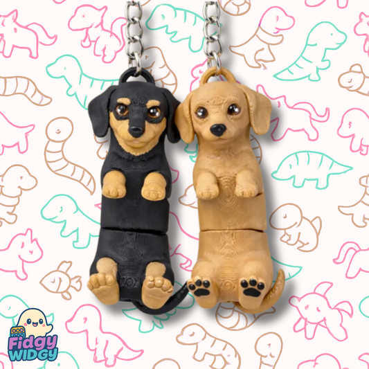 Dachshund Keychain — 3D Printed Mini Dog Keychain