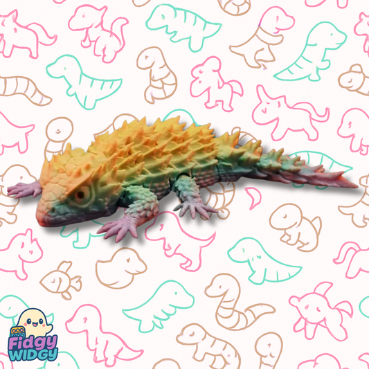 Articulated Armadillo Lizard Large — 3D Printed Flexi Reptile Toy