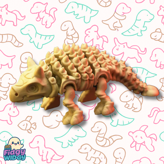 Articulated Skeletal Ankylosaurus — 3D Printed Flexi Dino Toy