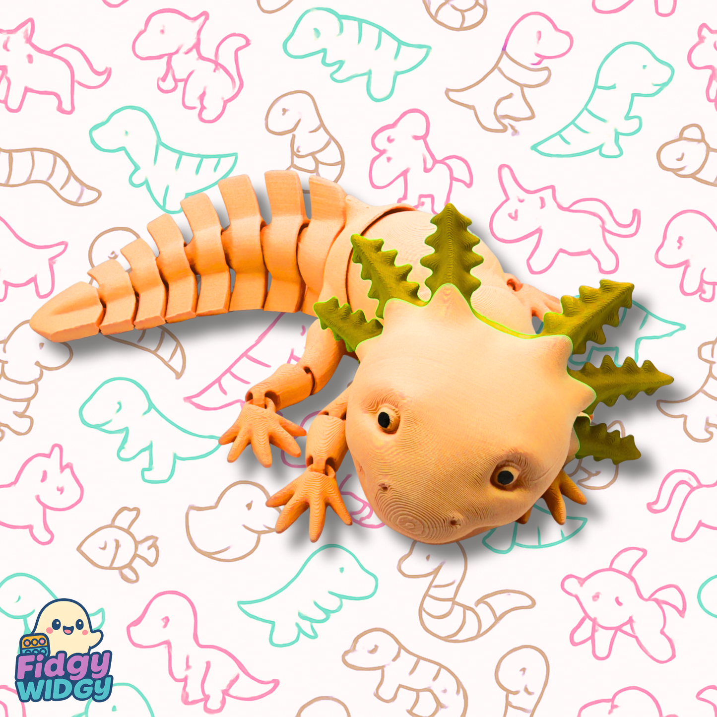 Axel — Fully Articulated Flexi Axolotl