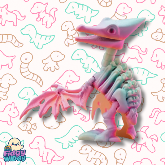 Skeletal Articulated Pteranodon — 3D Printed Flexi Flying Dino Toy