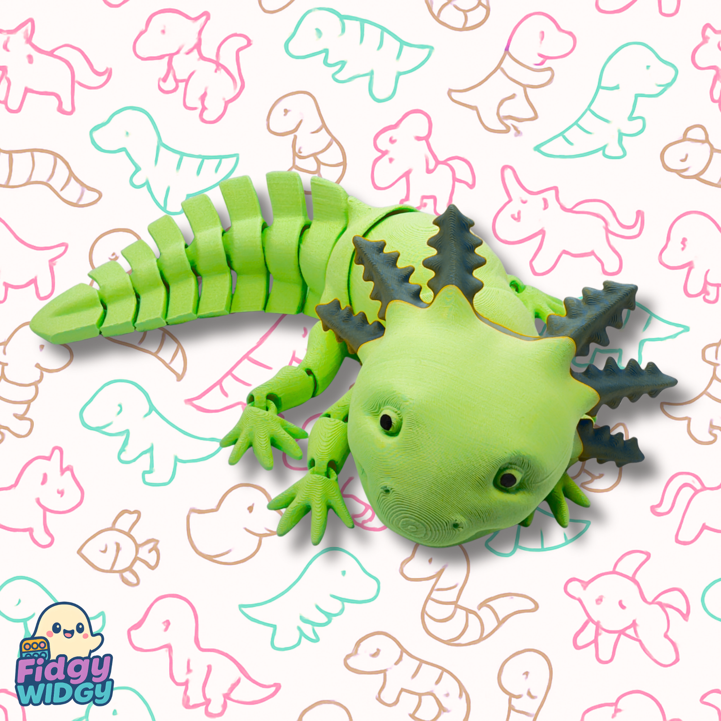Axel — Fully Articulated Flexi Axolotl
