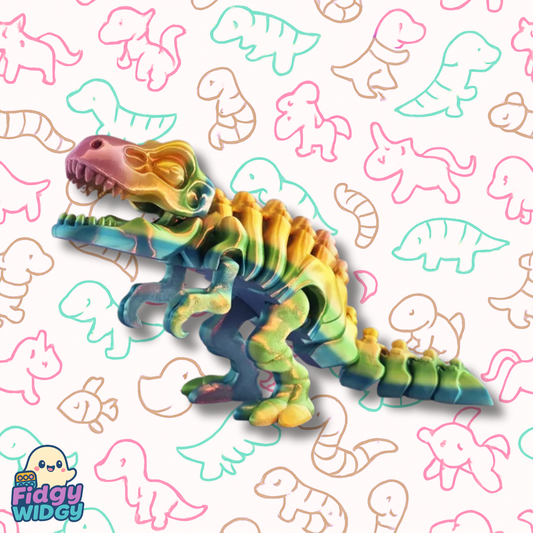 Flexi Skeleton T-Rex Dinosaur — Fully Articulated 3D Printed Toy