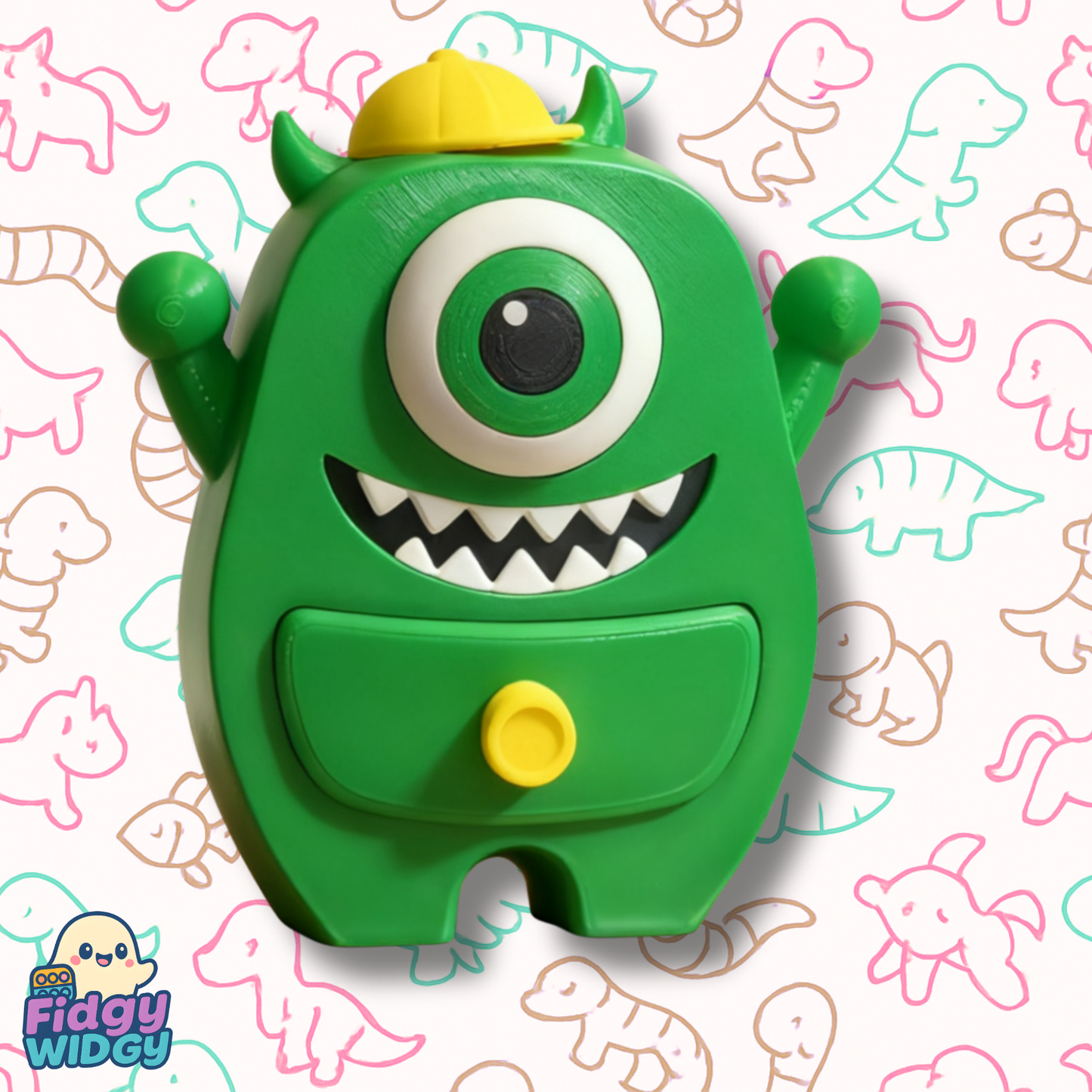 Green Eye Monster Money Box — 3D Printed Coin Bank